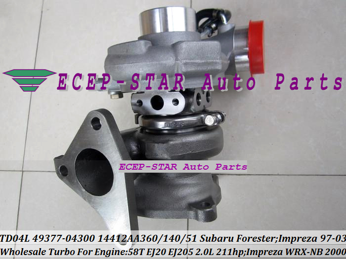 TD04L 49377-04300 14412-AA360 Turbo Turbocharger For Subaru Forester Impreza 97-03 WRX-NB 2000 58T EJ20 EJ205 2.0L 211HP (4)