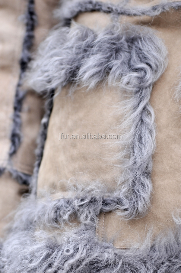 ヨーロピアンスタイルとgeniuneの革のジャケット子羊の毛皮の女性のダブルフェイス衣類オーバーコート仕入れ・メーカー・工場