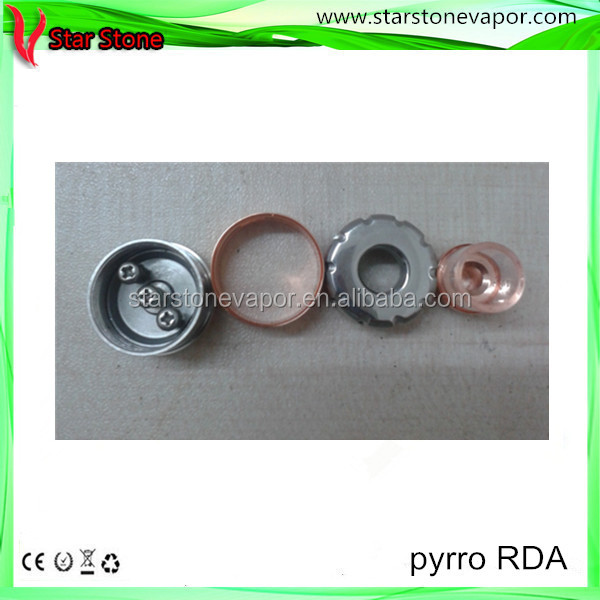 Starstone 2014 New design pyrro rda clone atomizer ecig 1:1 clone pyrro atomizer