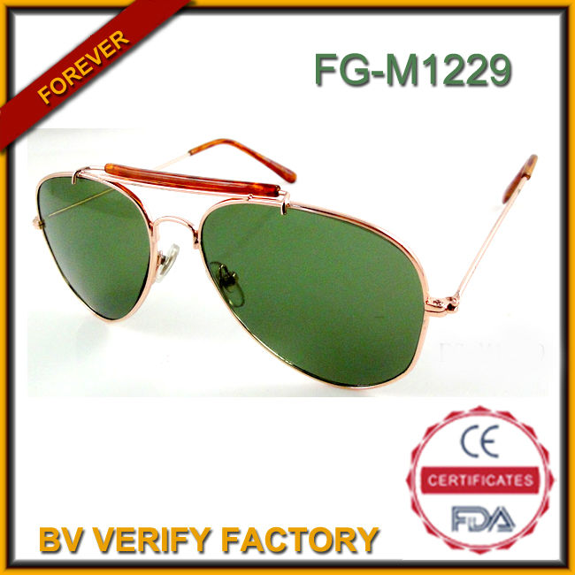 Fg-m1229100％uvプロテクションメタルサングラスヴィンテージスタイル偏光レンズ問屋・仕入れ・卸・卸売り