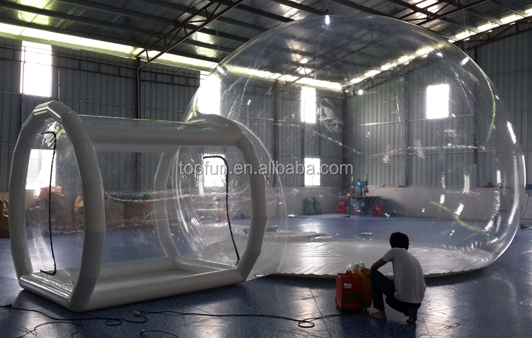 キャンプインフレータブルバブルのテント透明pvcインフレータブルバブルスノードーム仕入れ・メーカー・工場
