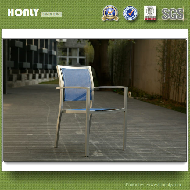 Outdoor sling fabric chair stackable chairs restaurant chairs modern