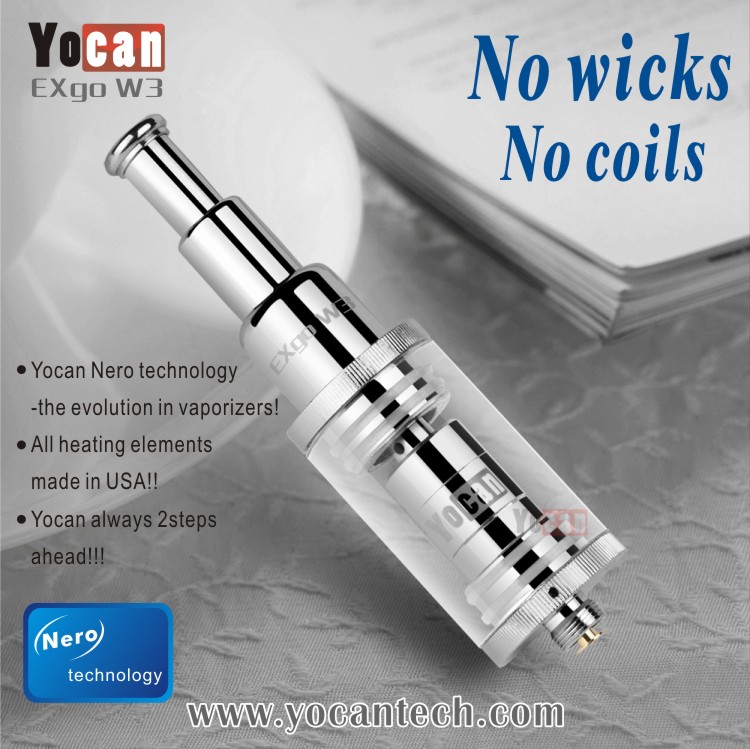 temperature control Yocan Nero technology no wicks no coils EXgo W2 refillable e cigarette