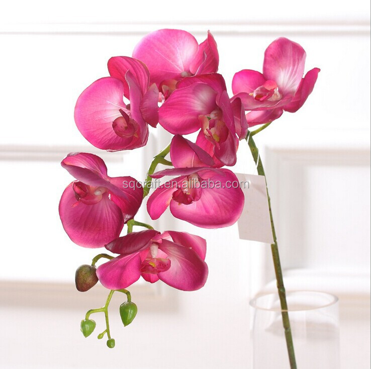 9色選択- 工場15ヘッド卸売人工花のコチョウラン2小枝蝶蘭の花家の装飾のための問屋・仕入れ・卸・卸売り
