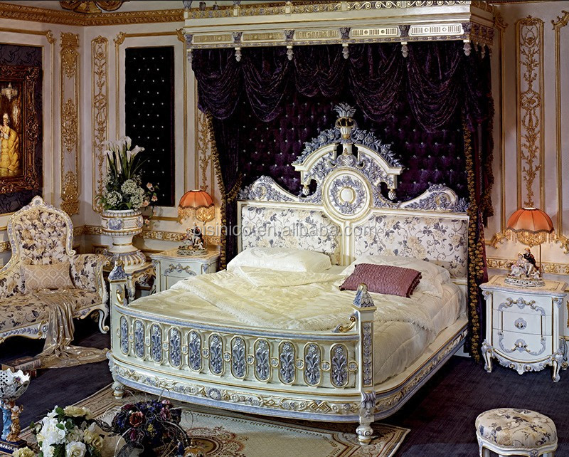 Italien/français rococo de luxe mobilier de chambre, dubaï de luxe ... Chambre a coucher italienne de luxe