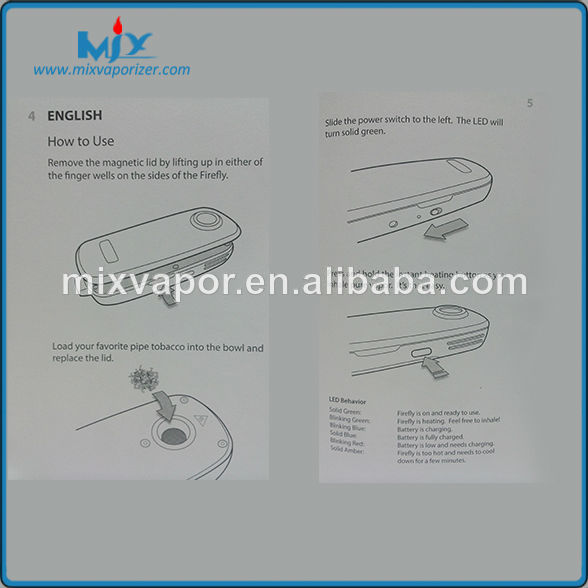 Durable Design no leakage no burning Portable Vaporizer Firefly Vaporizer