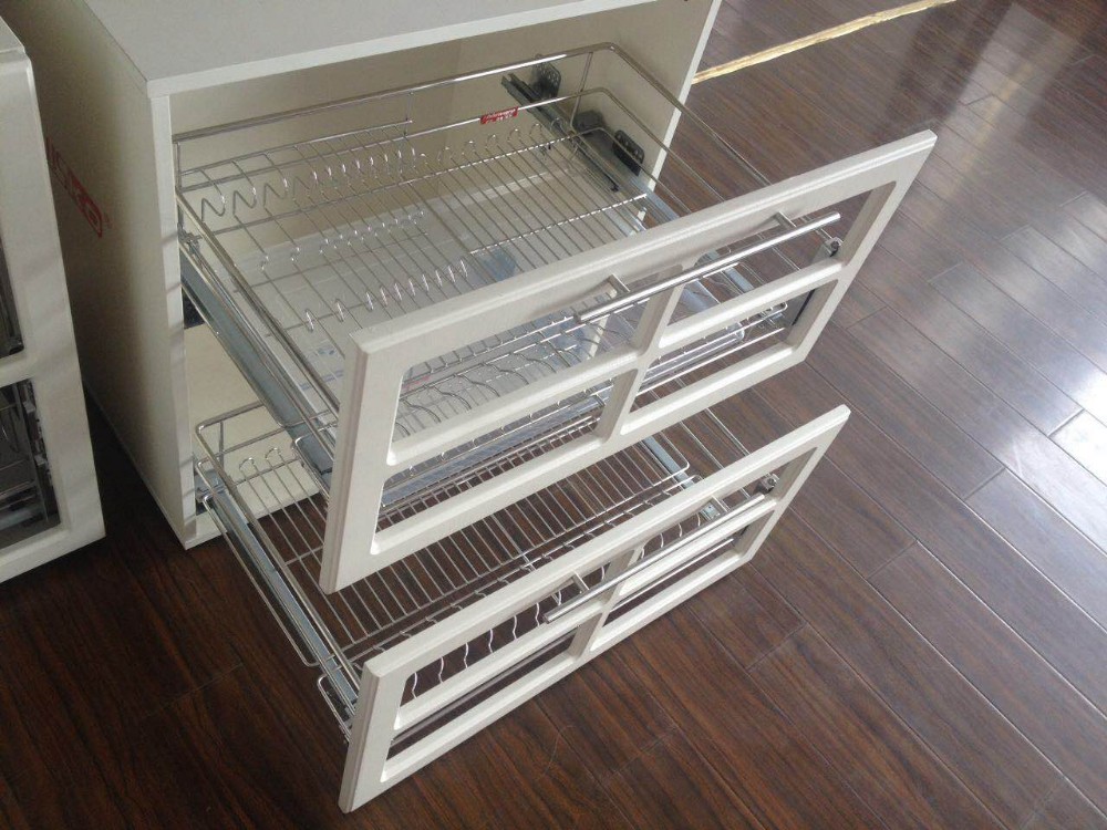 Pull Out Pantry Unit Wire Basket Steel Shelf Rack Storage Kitchen