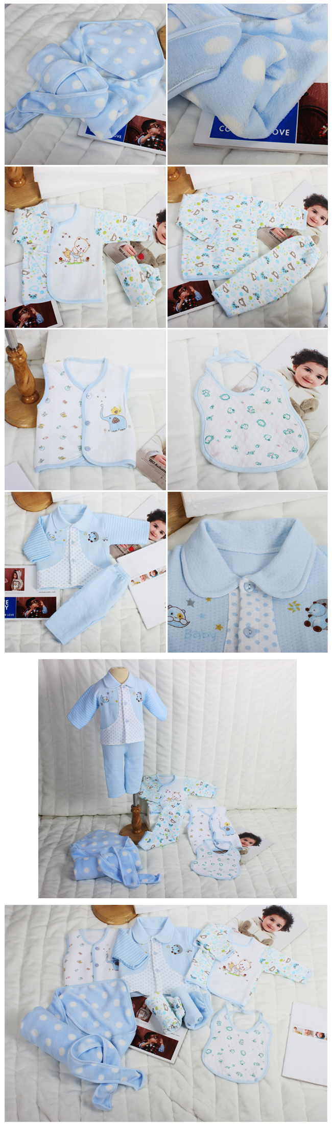 Wholesale Price 100 Cotton Newborn Baby Clothes Set Boy And Girl