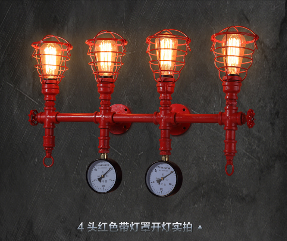 Il più popolare vintage metallo industriale tubo di acqua isola ... Lampadario pendente