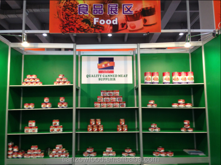 380g Canned Spiced Pork Cubes in Round Tin with Good Flavor
