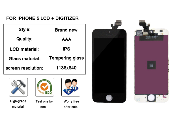 携帯電話デジタイザiphone用の液晶を搭載した5lcdスクリーンオリジナルで工場出荷時の価格仕入れ・メーカー・工場