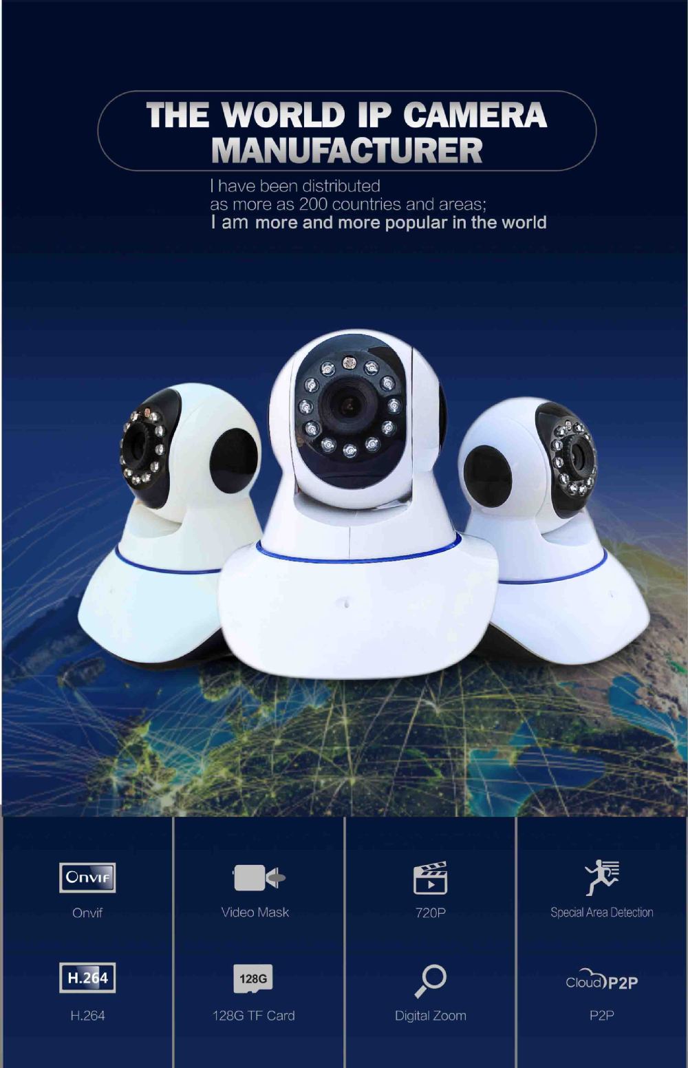 2015 Wanscam OEM model easy to install P2P HD low cost wifi IP camera wireless