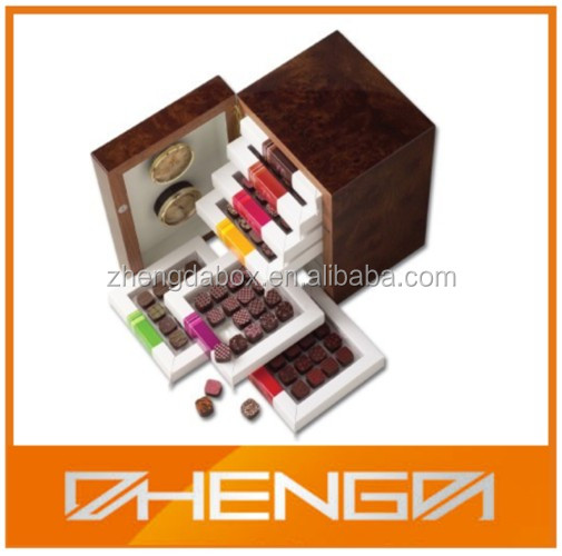 High Quality Customized Made-In-China Wooden Dark chocolate gift box(ZDL-CHO-W07)