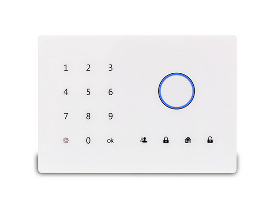 新しい2014年ホームワイヤレスgsmの警報システムとタッチパッドのアラームgsmパニックボタンで問屋・仕入れ・卸・卸売り