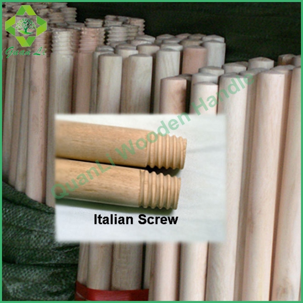 イタリアのネジ自然木製ハンドルスティック、 ほうき棒問屋・仕入れ・卸・卸売り