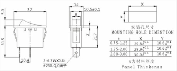 SOKEN SPST/SPDT ON-OFF/ON-ON 家電機器用 125V/250V ロッカスイッチ仕入れ・メーカー・工場