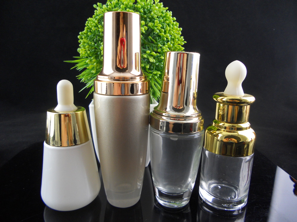 30ml Cosmetic Glass Lotion Bottle With Pump,Empty Body Lotion Bottle