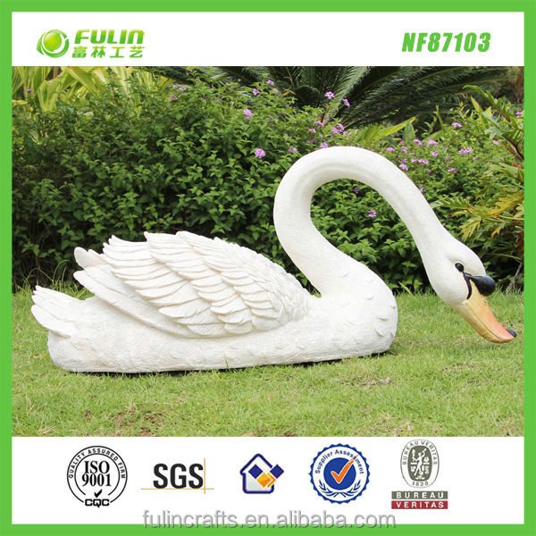 Resin Animal Decoration Standing Garden Swan Statue Buy Swan Statue