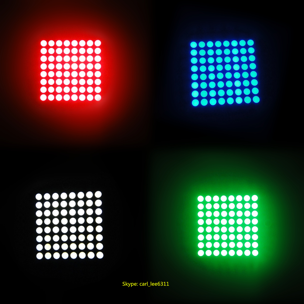 Bright led indoor ultra white led matrix for lift 8x8 dot led matrix