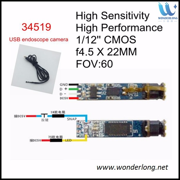 Подключение камеры эндоскопа Source Промышленный или медицинский USB переносная эндоскоп-камера модуль DIY Эн