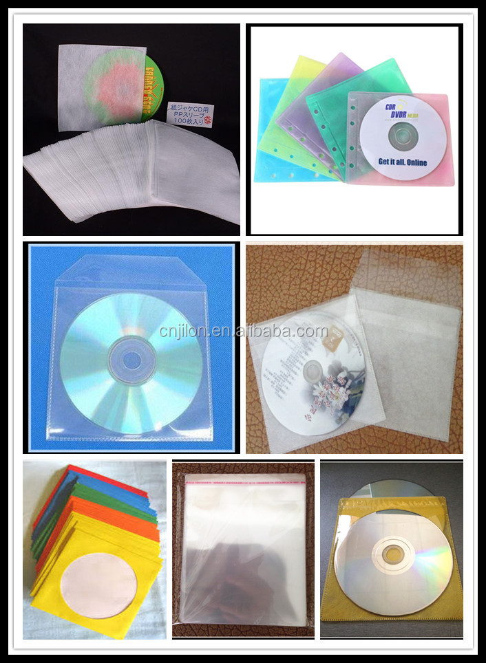 Cdカバー透明塑料cddvdプラスチックスリーブ接着剤付き- 2つスティッキーでバンドの裏側と1フラップ上の問屋・仕入れ・卸・卸売り