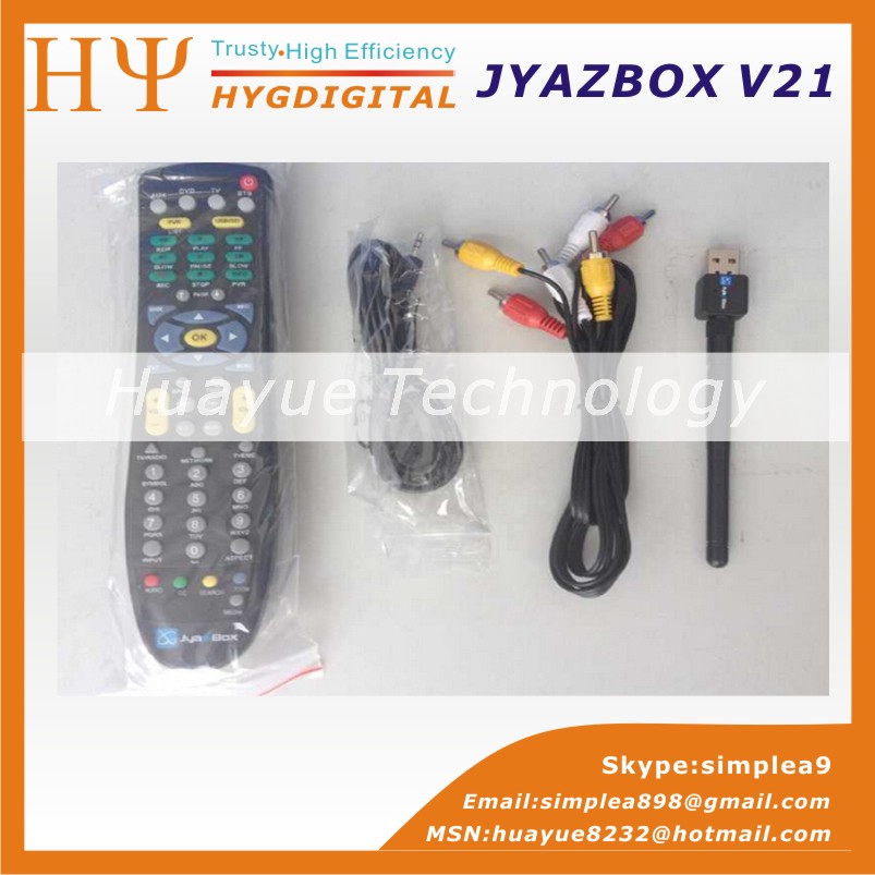 Jyazbox Ultra HD V21 FTA Digital Satellite TV Receiver With turbo 8psk JB200 and Wifi adapter JyazBox v21 for north america