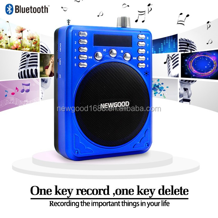 2016新しいタイプ中国深セン10ワットbluetoothポータブルスピーカーfmラジオ、音声アンプと音声録音機能仕入れ・メーカー・工場