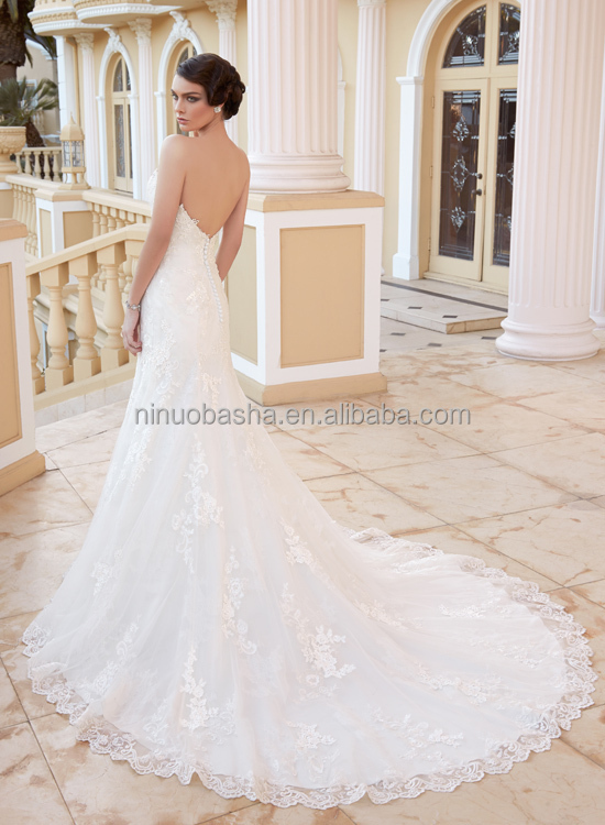 Charming 2015 Lace Mermaid Wedding Dress With Short Sleeve Jacket