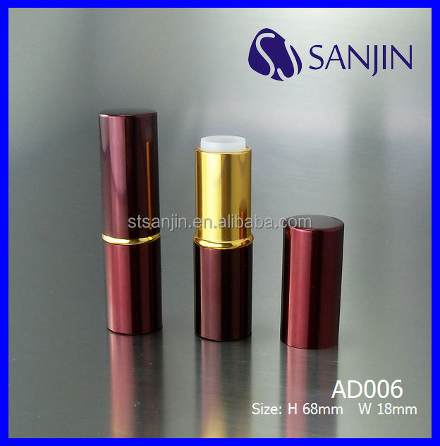 Luxury Aluminum Lipstick Tube Aluminum Cosmetic Container Empty Lip