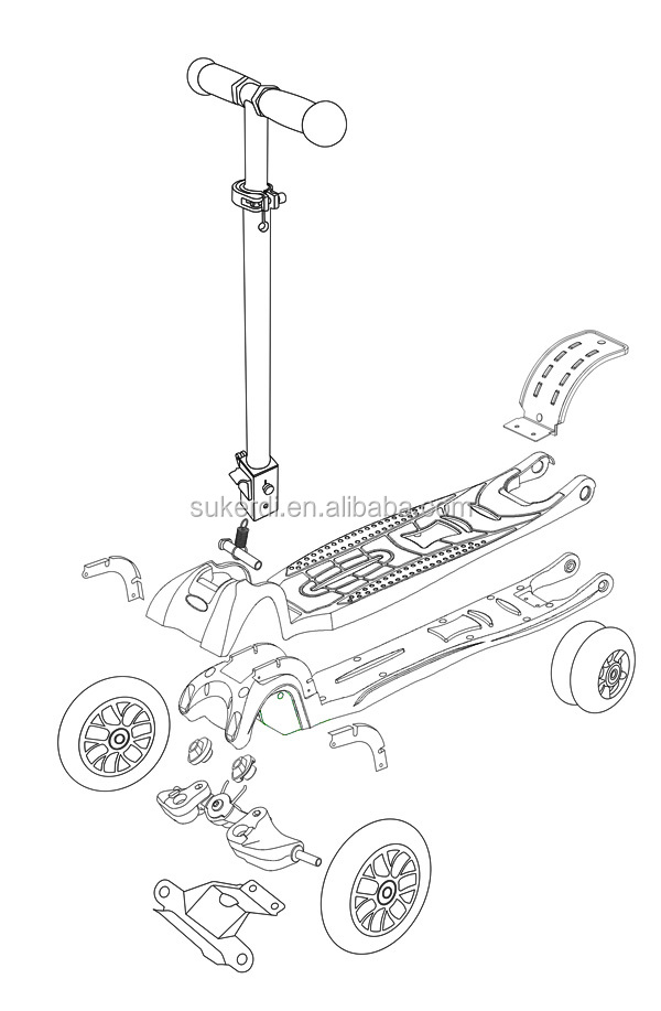 特許子供4車輪折り畳み式ミニキックスクーター仕入れ・メーカー・工場