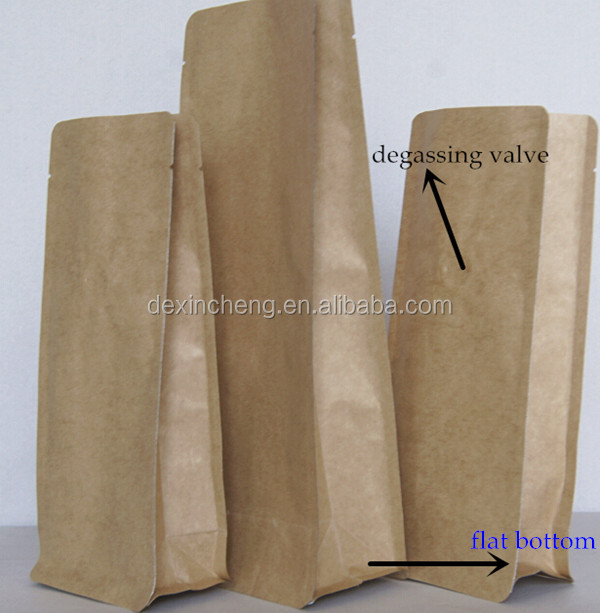 Resealable Block Bottom Bags For Food Package
