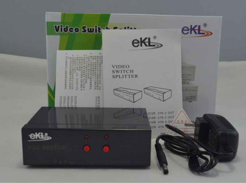 4ポートvgaスイッチ、 2x4,2入力4出力、問屋・仕入れ・卸・卸売り