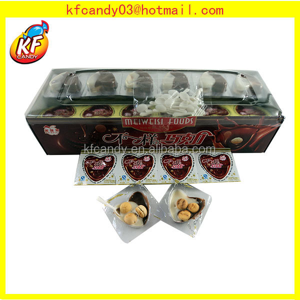 4.5g Heart Shape Chocolate&Biscuit Cup