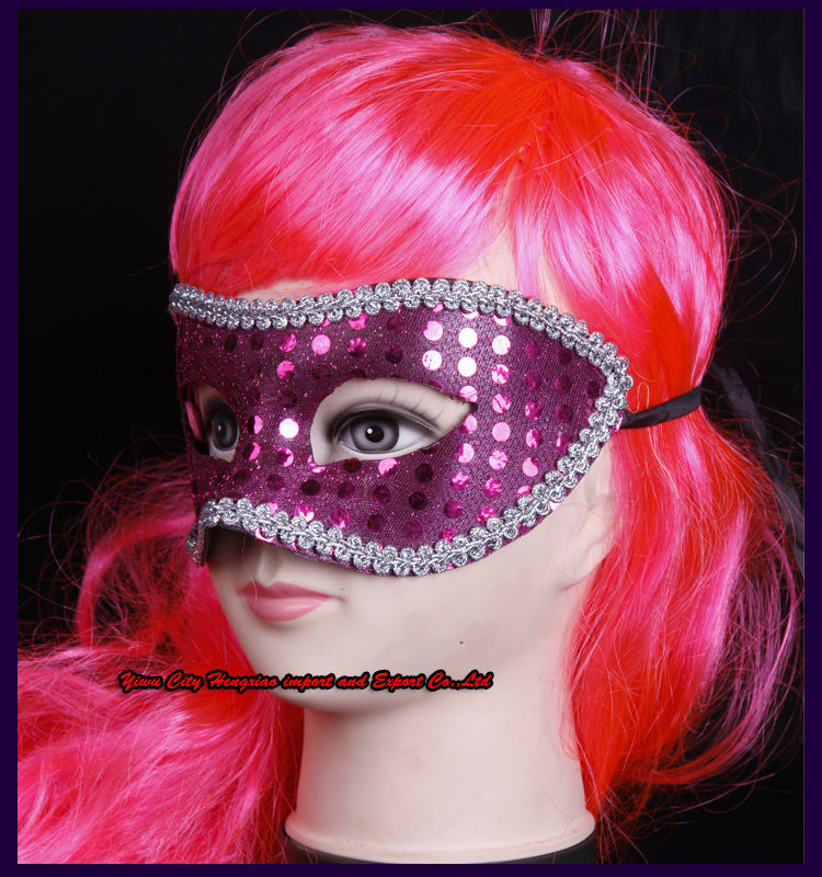卸売カスタム2015新しいスパンコールレースが付いている仮面舞踏会のマスク仕入れ・メーカー・工場