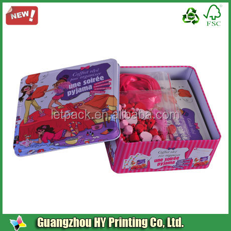 high quality custom logo printed tin candy box