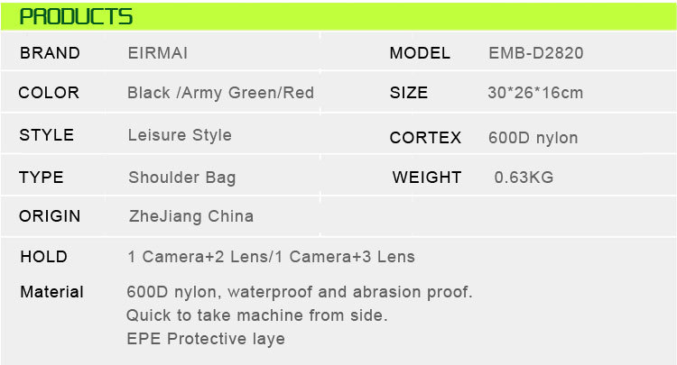 新しいデザインのトラベル2014年eirmaid2820shoulderbag写真撮影問屋・仕入れ・卸・卸売り