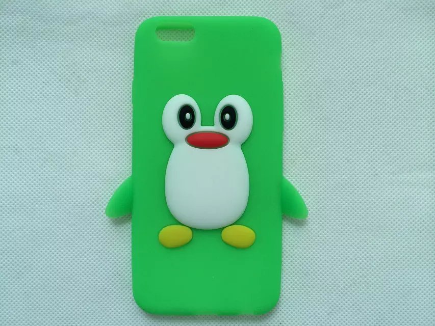 ペンギンのデザイン3dシリコン工場出荷時の価格のための動物の場合iphone6問屋・仕入れ・卸・卸売り
