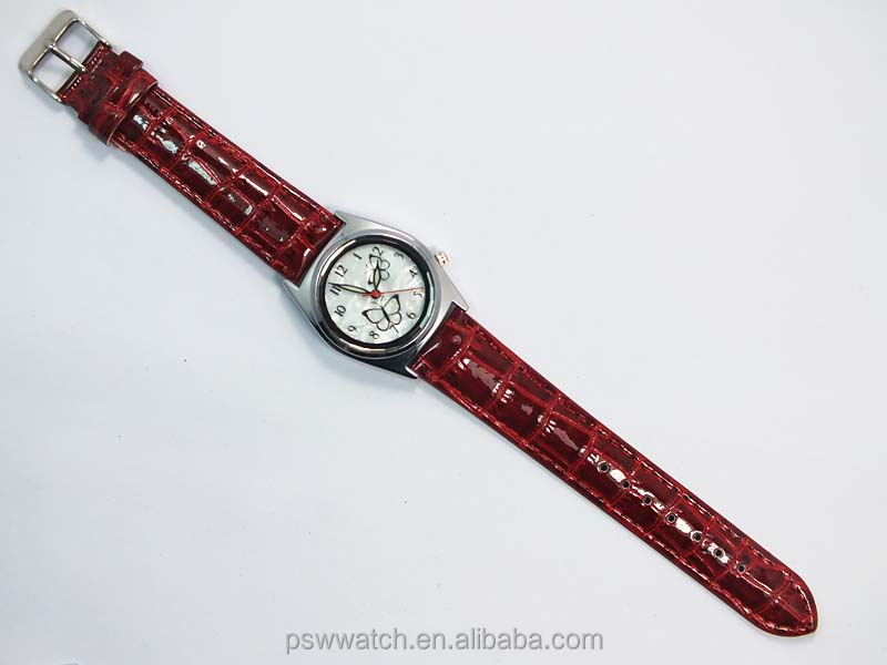 Leather Band wristwatches geneva butterfly watch