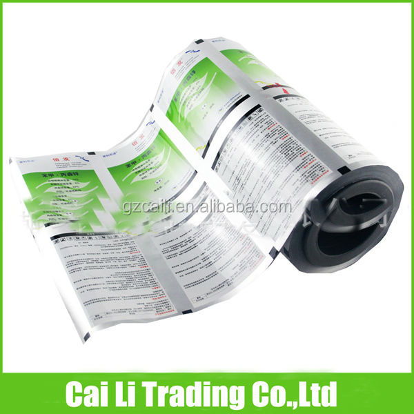 cmyk printed laminated food packaging plastic roll film,China Caili