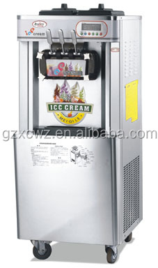 熱い販売の人気の床フロアスタンド車輪付きソフトアイスクリームマシン/メーカー問屋・仕入れ・卸・卸売り