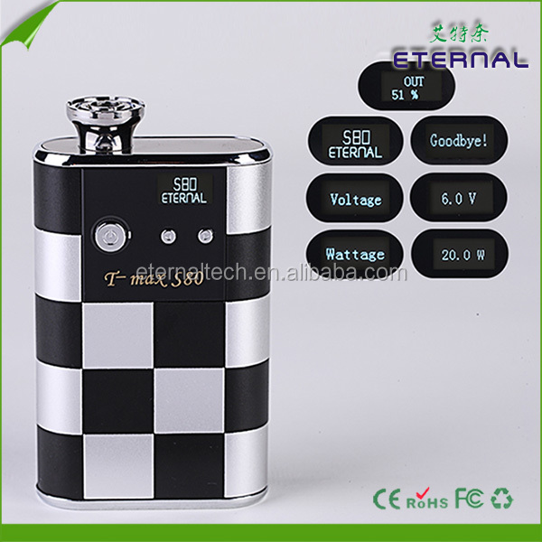 Shenzhen Eternal VV 3~6V VW 3~15W OLED Screen T-max S80 Ecigator Vamo,5000mah Battery Ecigator Vamo