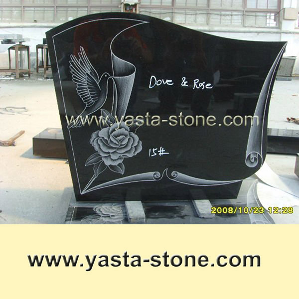 Dove Rose Polished Chinese Black Granite Monument.jpg