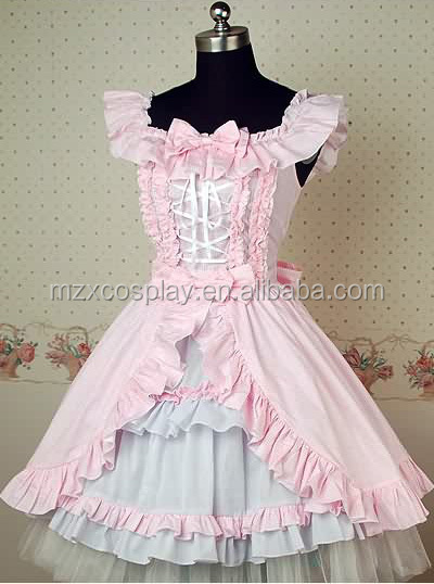 熱い販売の綿の弓ファルバラロリータドレスハロウィンパーティの衣装クリスマス美しさのためのロングドレス問屋・仕入れ・卸・卸売り