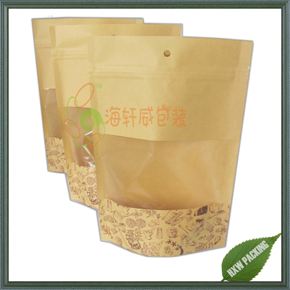 resealable kraft paper bags with window