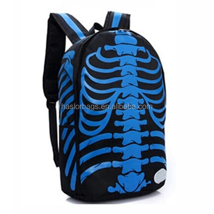 Creative custom design personalized backpack with skeleton