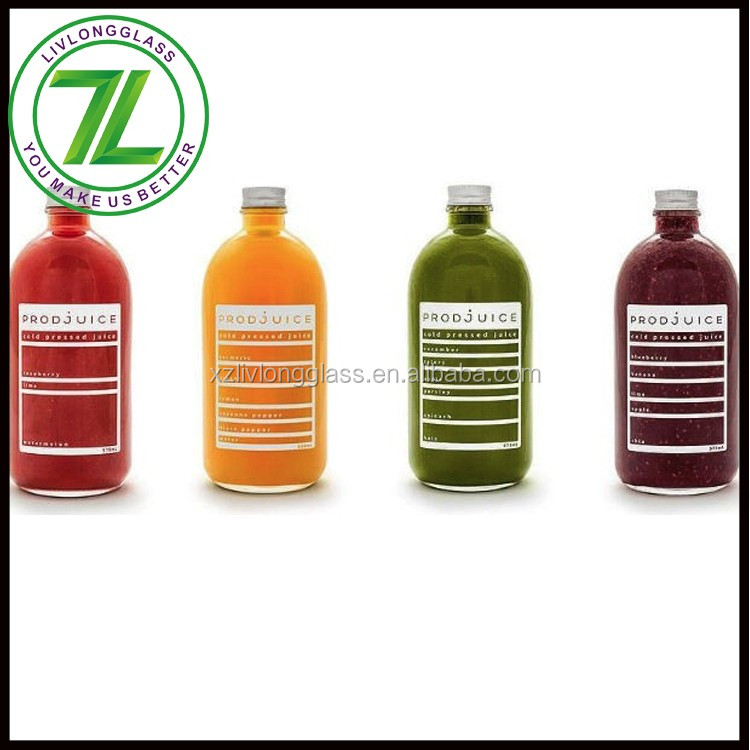 Wholesale 250ml 350ml Cold Pressed Juice Bottle 500ml Boston Round