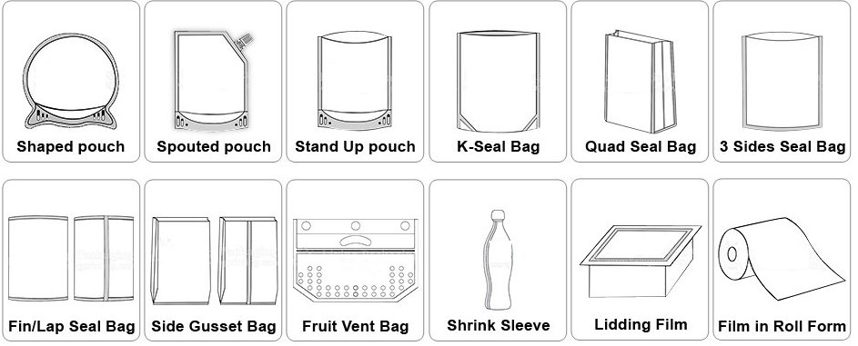 Accept Custom Order and Food Industrial Use stand up pouch