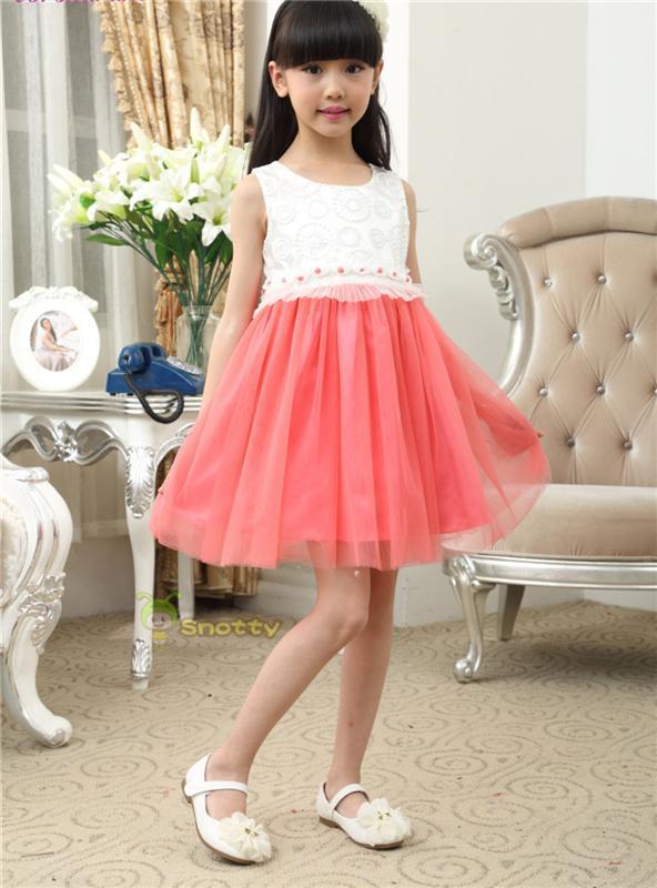 ファッションスタイルのフラワーガールのドレス結婚式のための女の子のドレス熱い販売ノースリーブ問屋・仕入れ・卸・卸売り