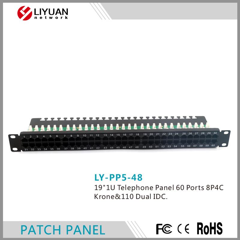 Ly-pp5-4860ポートのカテゴリ。 ftpはシールド5eクローネ19インチ1u電話のパッチパネル仕入れ・メーカー・工場