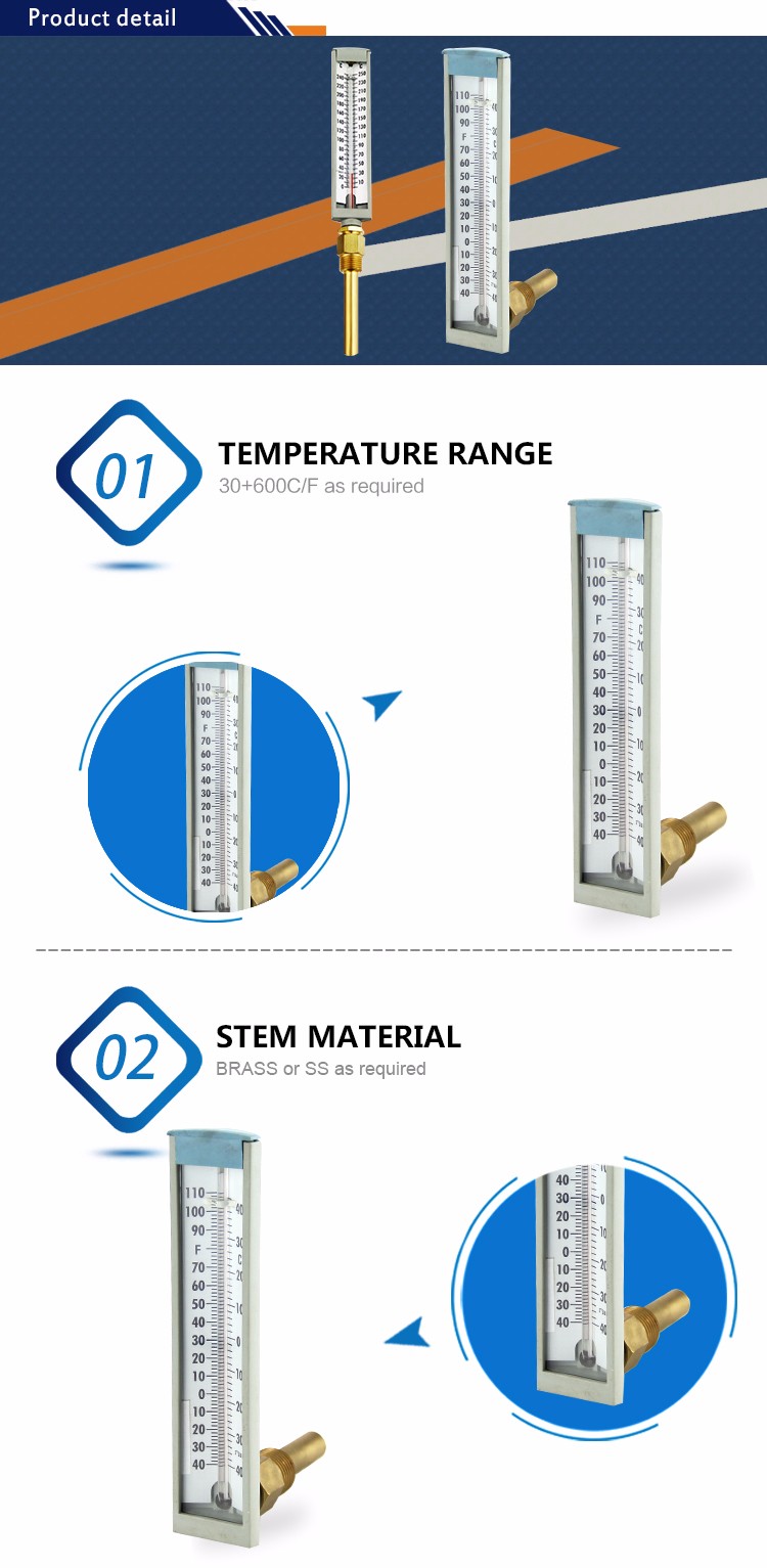Easy To Read Clear 90 Degree Angle Glass Thermometer For Sale Buy